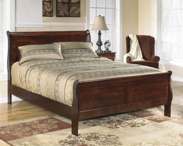 Signature Design by Ashley® Alisdair Reddish Brown King Sleigh Bed-2