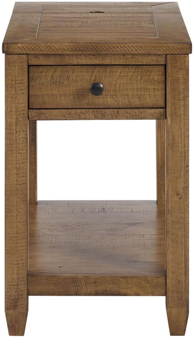 Martin Svensson Napa Brown Chairside Table with Power-1