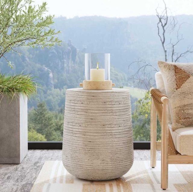 Classic Home Nellie Light Gray Concrete Outdoor End Table-1