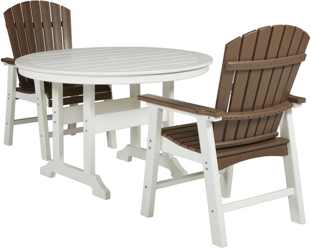 Signature Design by Ashley® Crescent Luxe White Aluminum/Polyethylene Outdoor Dining Table-4