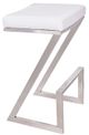 Armen Living Atlantis White 26" Backless Counter Stool-0