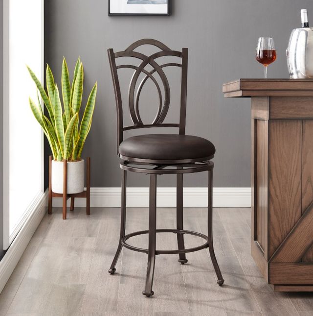 Linon Calif Coffee/Espresso Counter Stool-1