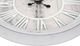 Monarch Specialties Inc. Grey 20" Round Wall Clock with Roman Numerals on Grey Background-1