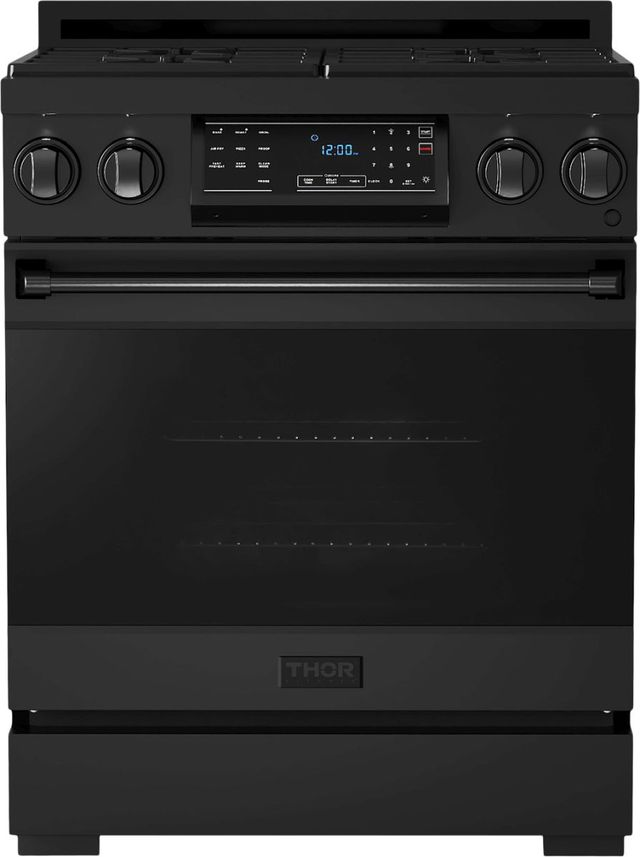 Thor Kitchen® Gordon Ramsay Series 30" Matte Black Pro Style Gas Range-0