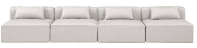 Meridian Furniture Cube 4-Piece Cream 144" Modular Sectional Armless Sofa-1