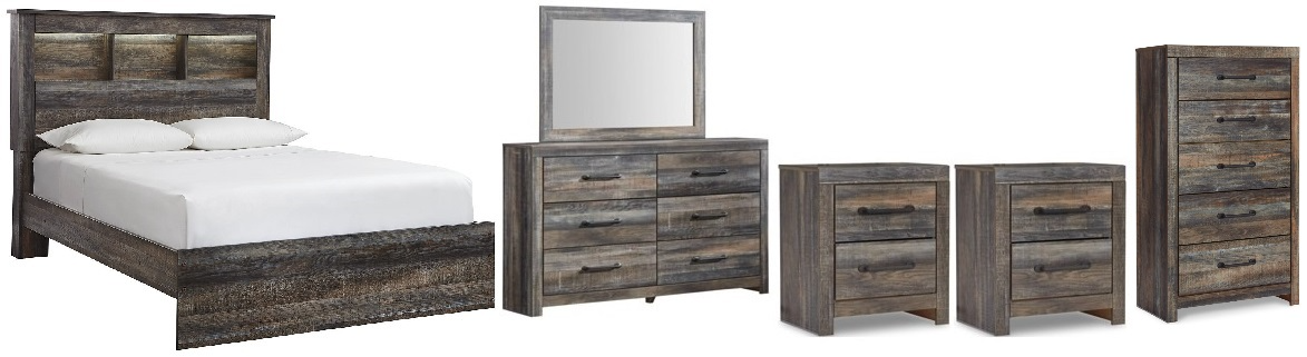 Drystan 6 Piece Queen Panel Bedroom - Multi