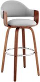 Armen Living Daxton Gray/Walnut Counter Stool-0