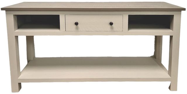 Million Dollar Rustic Sandstone Sofa Table with Taupe Base-0