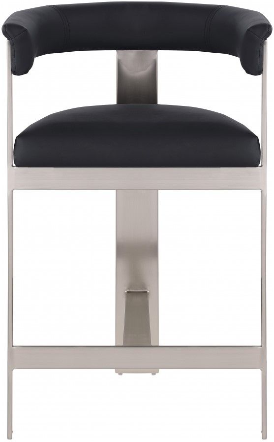 Meridian Furniture Romeo Black Vegan Leather Counter Stool-2