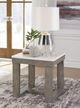 Signature Design by Ashley® Loyaska Ivory End Table with Brown Base -2