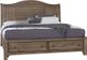 Vaughan-Bassett Cool Farmhouse Gray King Storage Sleigh Bed-0