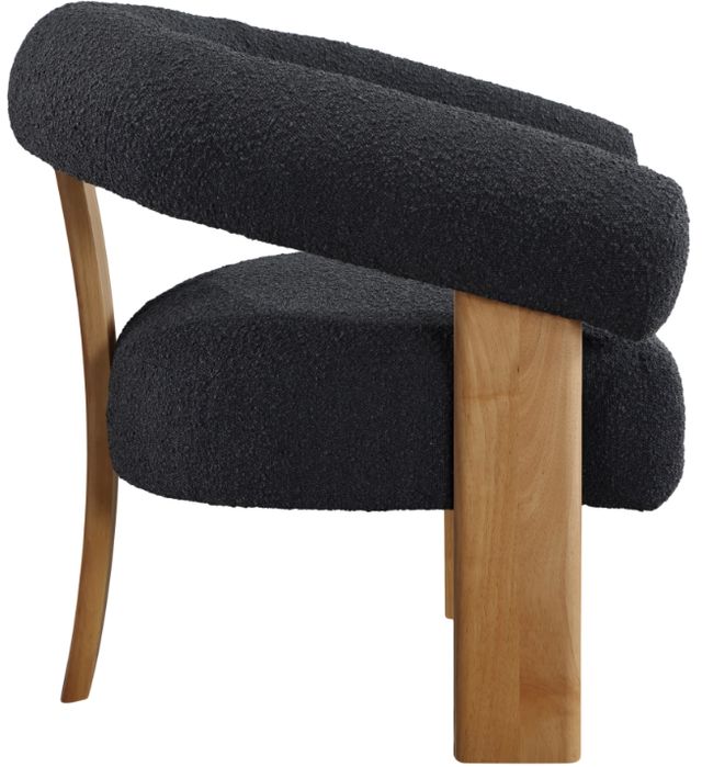 Meridian Furniture Winston Black/Natural Boucle Accent Chair-2