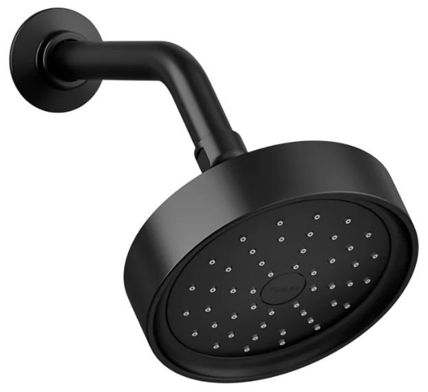 KOHLER® Purist® Matte Black 1.5 GPM Single-Function Showerhead-0