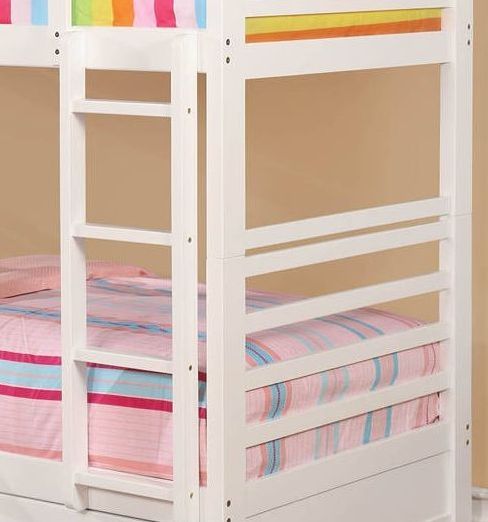 Furniture of America® California IV White Twin/Twin Bunk Bed-2