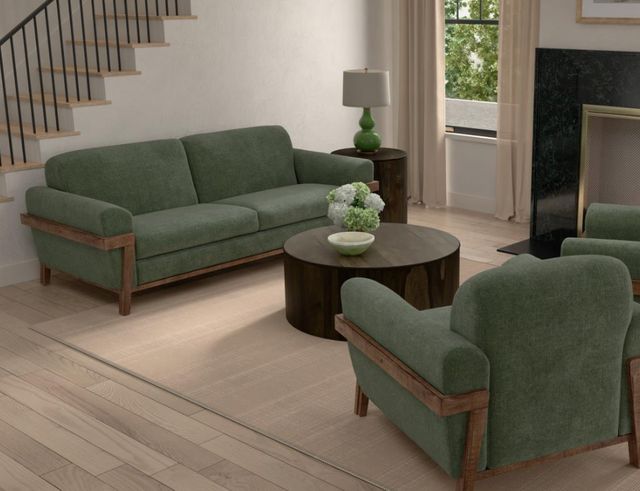 International Furniture Direct Loft Brown Olive Loveseat-1