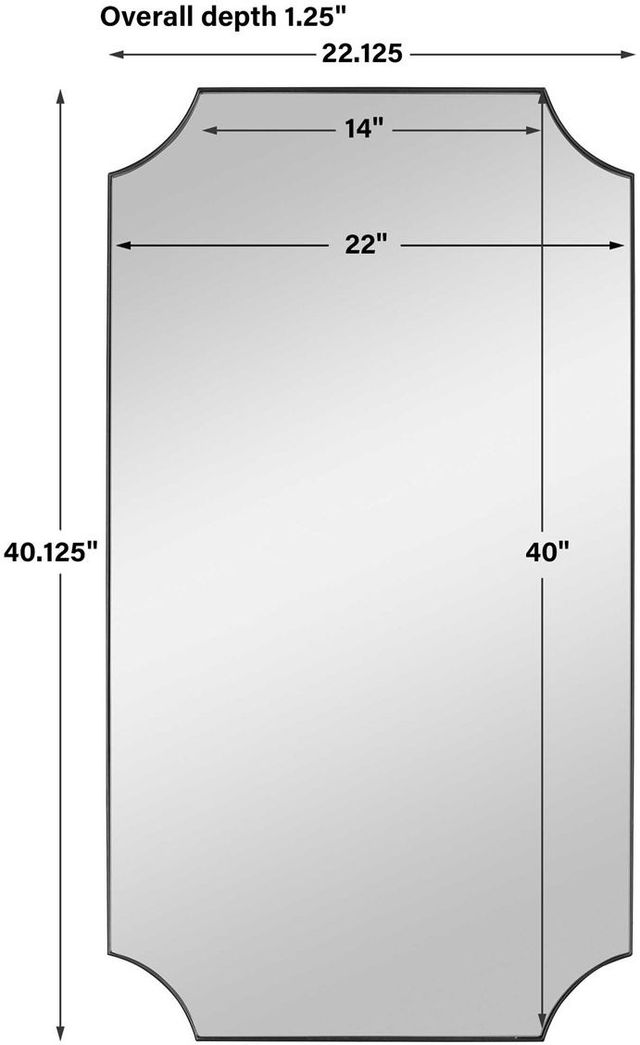 Uttermost® Lennox Satin Black Mirror-2
