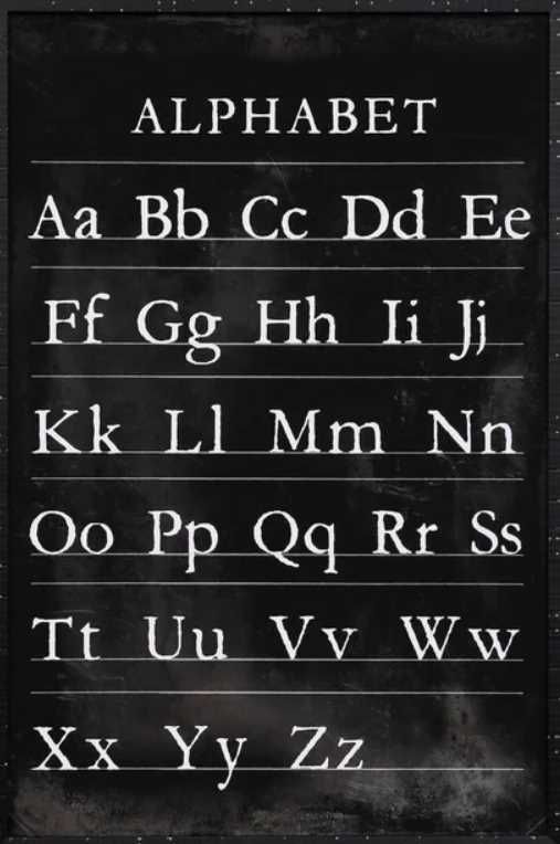 Stylecraft Alphabet Black Wall Art-1