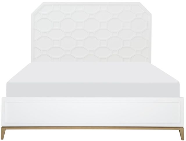 Legacy Classic Chelsea by Rachael Ray Bright White Lattice California King Panel Bed-2