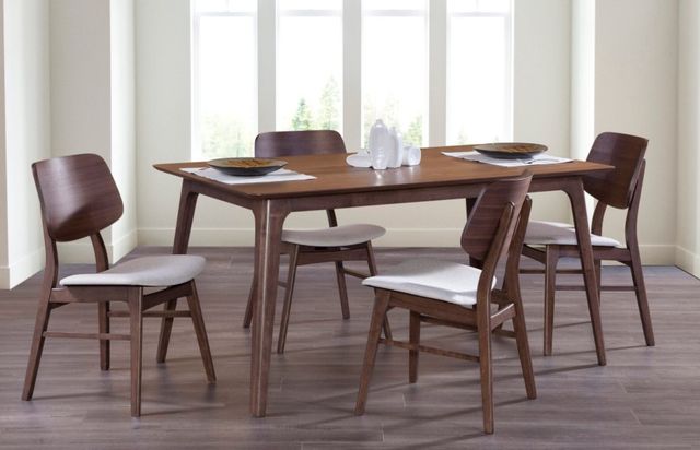 New Classic® Home Furnishings Oscar 5-Piece Walnut Counter Dining Set-1