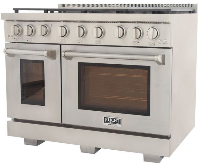 Kucht Professional KFX Series 48" Stainless Steel Pro Style Natural Gas Range with True Simmer Burners-1