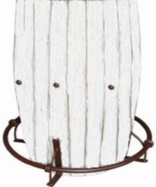 Million Dollar Rustic White Barrel Bar-1