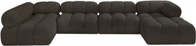 Meridian Furniture Ames 6-Piece Brown Modular Sectional with Ottoman-1