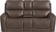 Flexsteel® Carter Cappuccino Power Reclining Loveseat with Console and Power Headrests and Lumbar-1