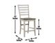 Steve Silver Co. Abacus 5-Piece Smoky Alabaster/Smoky Honey Drop-Leaf Counter Height Table Dining Set-4