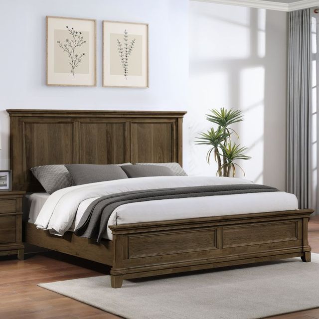 New Classic® Home Furnishings Sunstone Walnut Queen Panel Bed-1