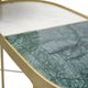 A & B Home Gold Inlay Marble Tabletop Nesting Tables with Emerald Gold Frame -3