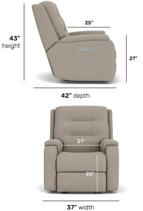 Flexsteel® Customizable Arlo Power Rocker Recliner with Power Headrest-3