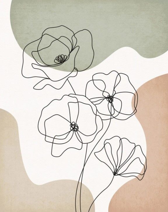 Classy Art Poppies II by JJ Design Wall Art-0