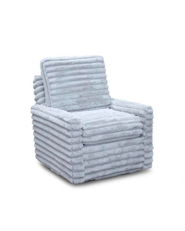 Chairs America Fluffy Grey Swivel Chair