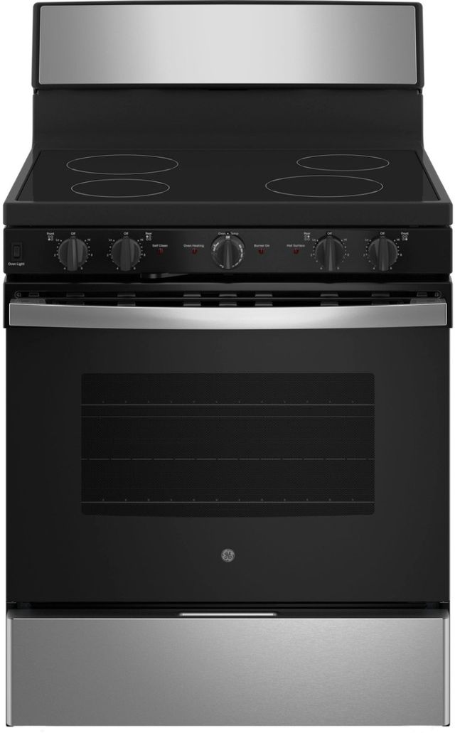 GE® 30" Stainless Steel Freestanding Electric Range-0