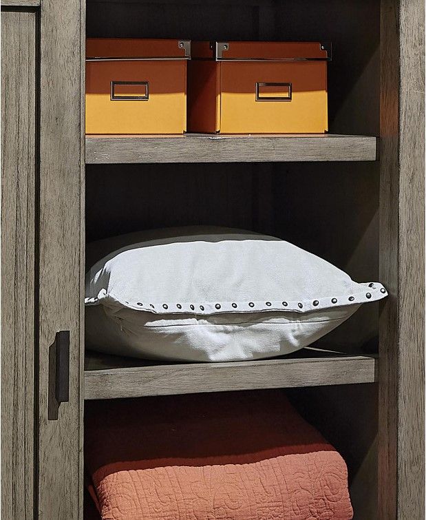 aspenhome® Modern Loft Graystone Sliding Door Chest-3