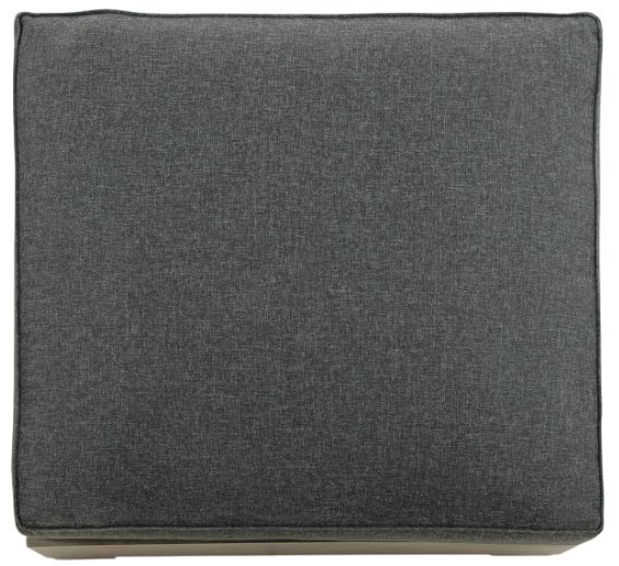 Signature Design by Ashley® Citrine Park Brown/Charcoal Fabric/Wooden Outdoor Ottoman with Cushion-2