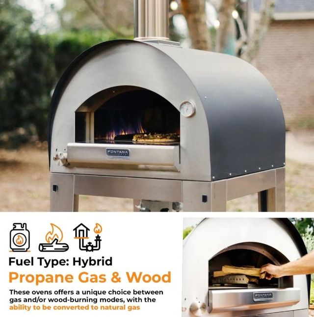 Fontana Forni Napoli 31" Gray Pizza Oven -2