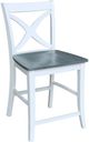 John Thomas Furniture® Cosmopolitan Salerno Heather Gray/White Counter Stool-0
