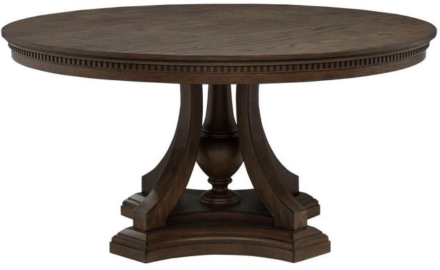 Coaster® Ridgewell Dark Oak Pedestal Dining Table-3