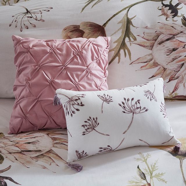 Olliix by Madison Park 8 Piece Blush King Cassandra Cotton Printed Comforter Set-4