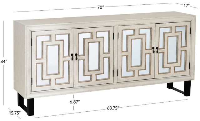 Coast2Coast Home™ Tamara Antique White Media Credenza-2