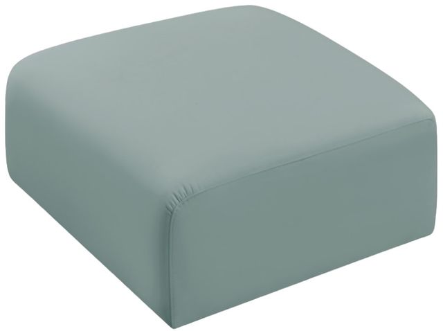 Meridian Furniture Arc Mint Green Vegan Leather Ottoman-0