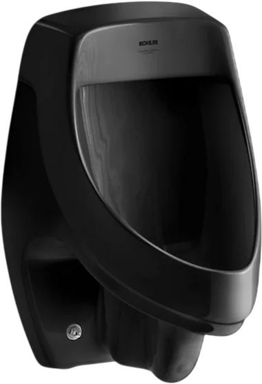 KOHLER® Dexter™ Black Siphon-Jet Half-Stall 0.5–1.0 Gpf Urinal, Rear Spud-0
