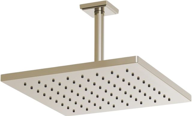 Brizo Essential™ Brilliance® Polished Nickel Linear Square Single-Function Raincan Shower Head-1