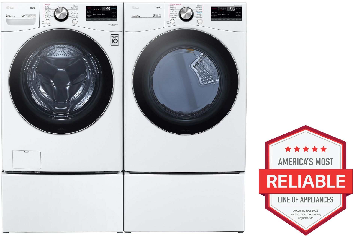 LG White Front Load Laundry Pair - Thumbnail 5