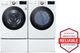 LG White Front Load Washer & Electric Dryer Laundry Pair-3