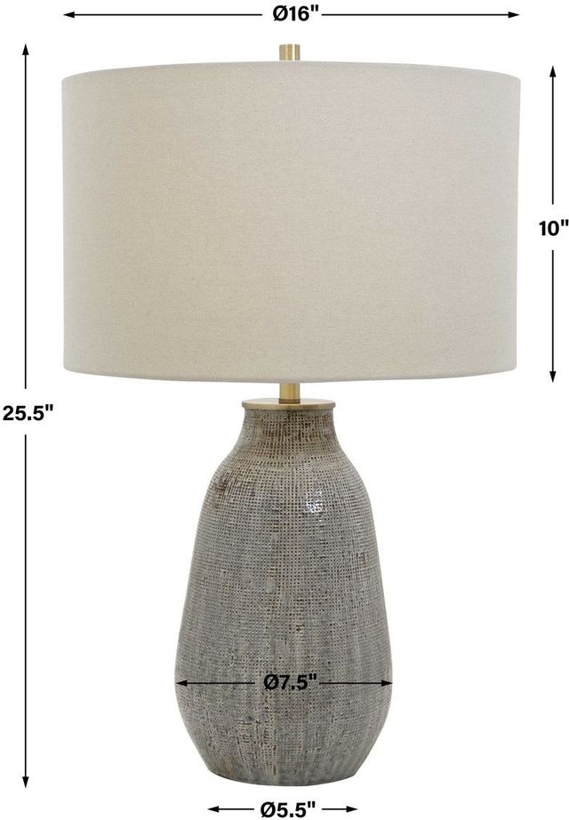 Uttermost® Monacan Gray Textured Table Lamp-2