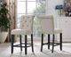 Brassex Inc. Tinga 2-Piece Beige 24'' Bar Stool Set-3