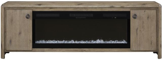 Bernards Pagosa 2-Piece Beige Fireplace Console with 50" Crystals Set-0