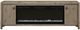 Bernards Pagosa 2-Piece Beige Fireplace Console with 50" Crystals Set-0